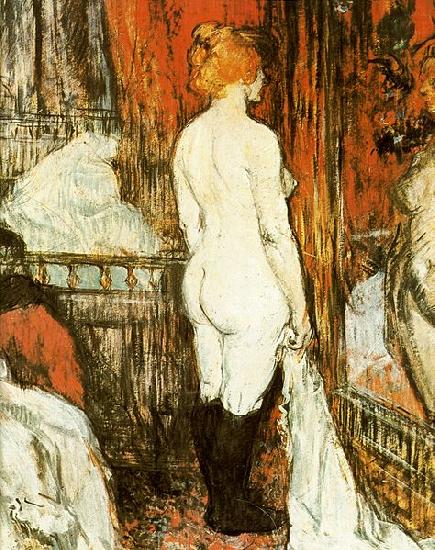 Henri de toulouse-lautrec Weiblicher akt vor der Spiegel china oil painting image